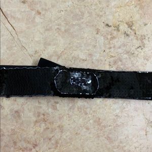 BCBG Sequin Black Stretch Belt